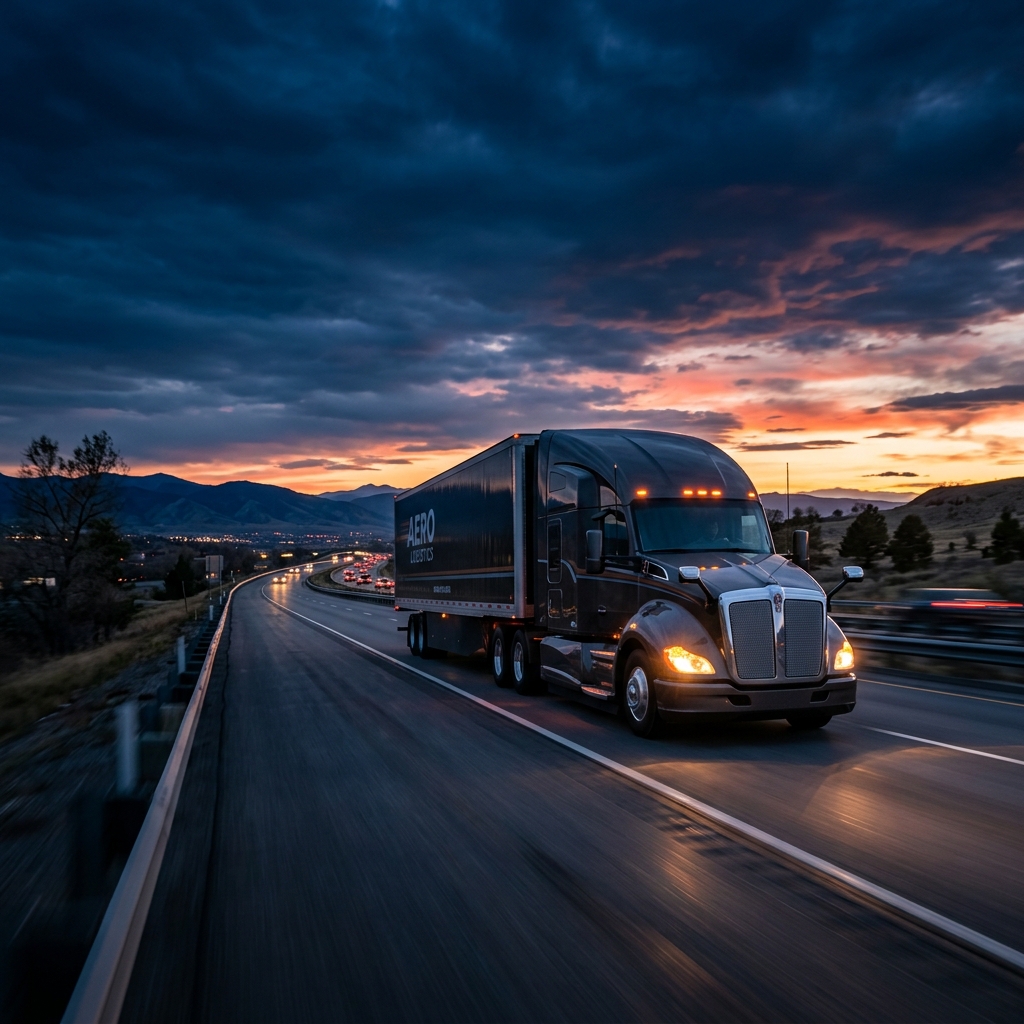 Camión en autopista